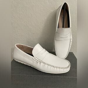 Bacco Bucci Capi Moccasin Loafer White - Men Size 8D